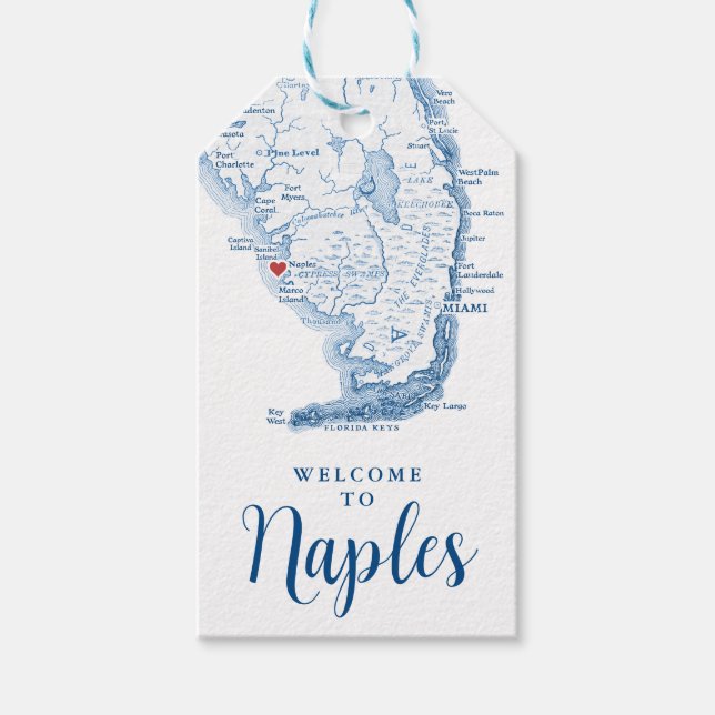 Willkommen in der Gastgeschenk Hochzeit Neapel Flo Geschenkanhänger (Vorderseite)