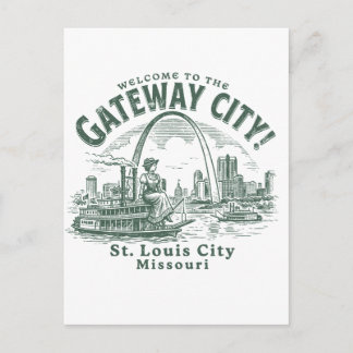 Willkommen in der Gateway City St. Louis City Miss Postkarte