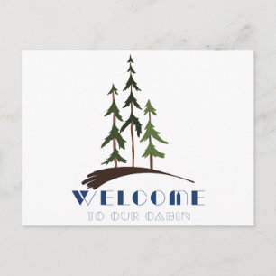 Willkommen in der Hütte Postkarte