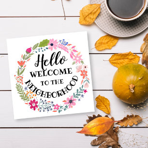 Willkommen in der neuen Zuhause der Nachbarschaft Mitteilungskarte