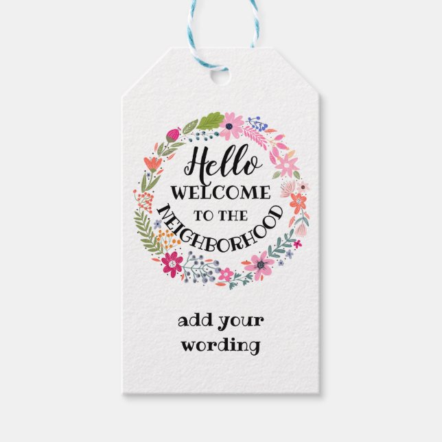 Willkommen in der neuen Zuhause-Note-Karte der Nac Geschenkanhänger (Vorderseite)