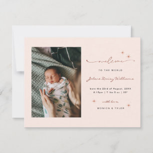 Willkommen in der Welt     Retro Boho Birth