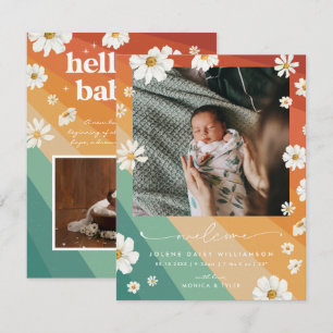 Willkommen in der Welt     Retro Boho Birth