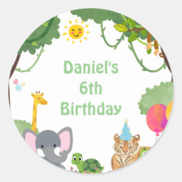 Willkommen in der Wildnis! Runder Aufkleber