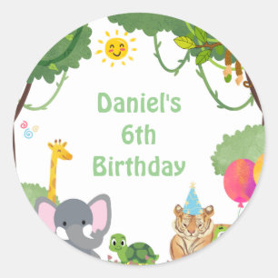 Willkommen in der Wildnis! Runder Aufkleber