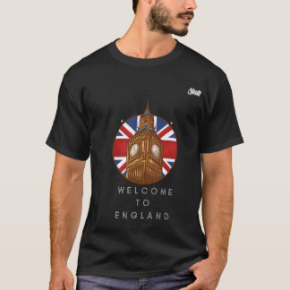 Willkommen in England Retro Vintag für Reisende T-Shirt