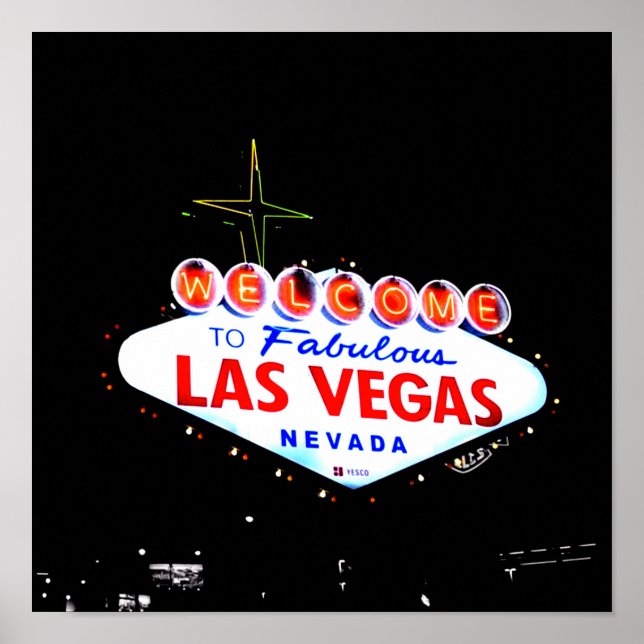 Willkommen in Fabuous Las Vegas Nevada Sin City Poster (Vorne)
