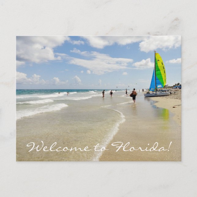 Willkommen in Florida / Meer und Strand Postkarte (Vorderseite)