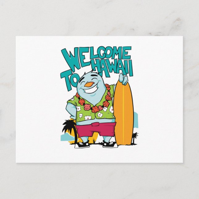 Willkommen in Hawaii Postkarte (Vorderseite)
