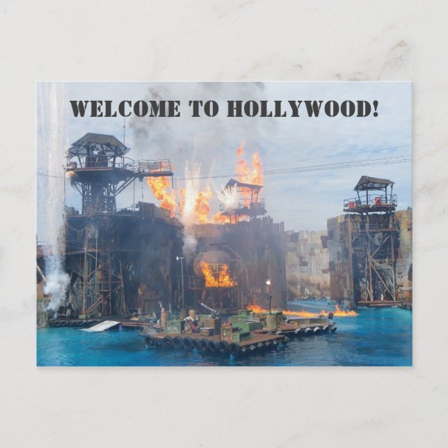 Willkommen in Hollywood Postcard! Postkarte (Vorderseite)