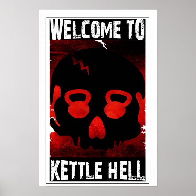 Willkommen in Kettle Hell - Kettlebell Skull Poste Poster (Vorne)