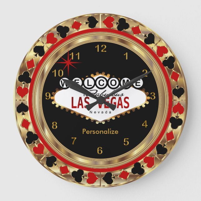 Willkommen in Las Vegas! Große Wanduhr (Vorderseite)