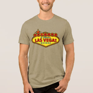 Willkommen in Las Vegas Nevada Retro-Schild T-Shir Tri-Blend Shirt