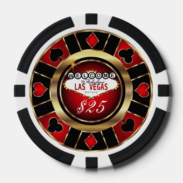 Willkommen in Las Vegas Pokerchips (Vorderseite)