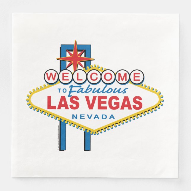 Willkommen in Las Vegas Serviette (Vorderseite)