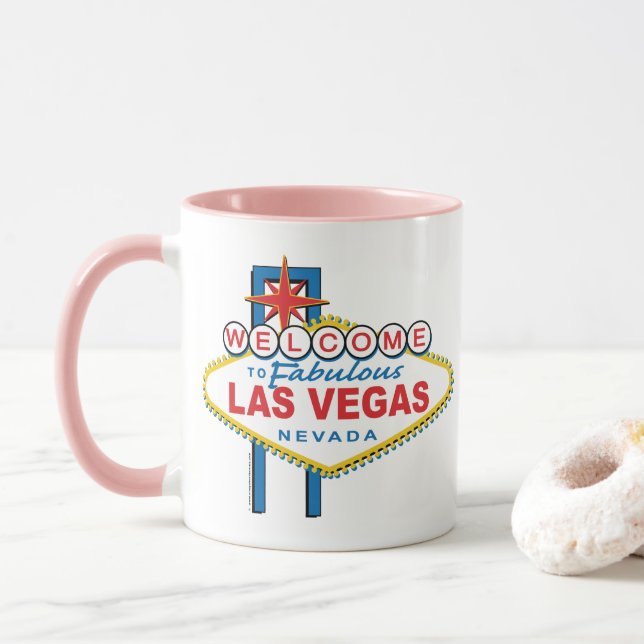 Willkommen in Las-Vegas Tasse (Mit Donut)