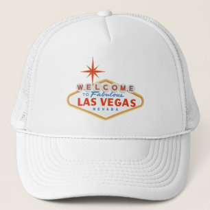 Willkommen in Las Vegas White Truckerkappe