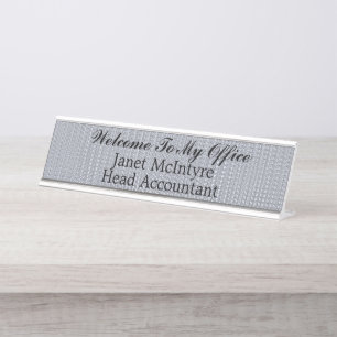Willkommen in meinem Büro Schreibtischnamensplakette