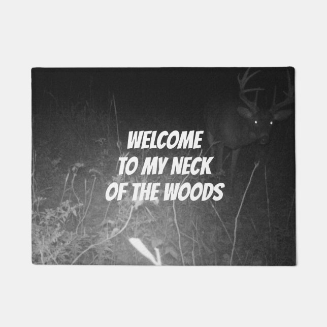 Willkommen in meinem Hals der Hirschmatte Fußmatte (Vorderseite)