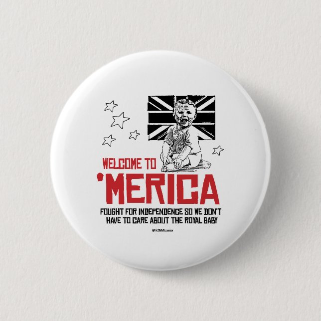 Willkommen in Merica Button (Vorderseite)