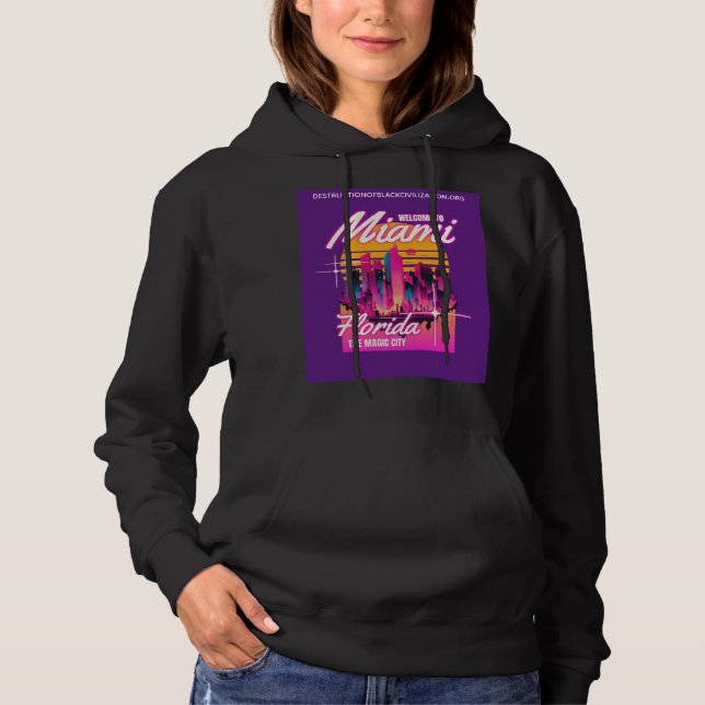 WILLKOMMEN IN MIAMI HOODIE (Vorderseite)