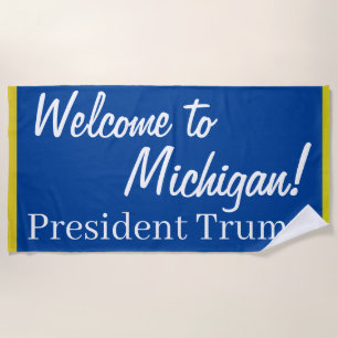 Willkommen in Michigan! Trump Kundgebung Handtuch