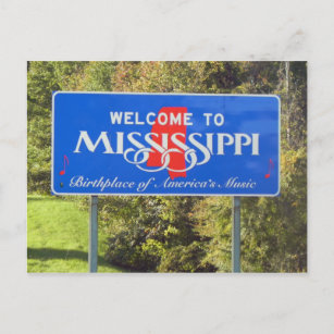 Willkommen in Mississippi Postkarte