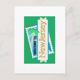 Willkommen in New Jersey - USA Road Sign Postkarte