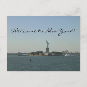 Willkommen in New York!-Freiheitsstatue Postkarte
