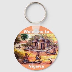 willkommen in Nigeria - Maßgeschneidert Schlüsselanhänger