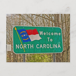 Willkommen in North Carolina Postkarte