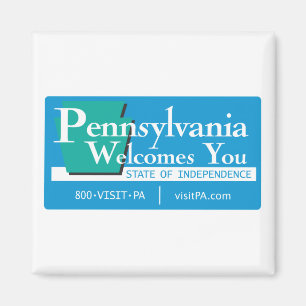 Willkommen in Pennsylvania - USA Road Sign Magnet
