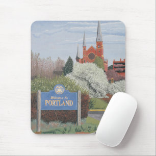 Willkommen in Portland Maine Mousepad