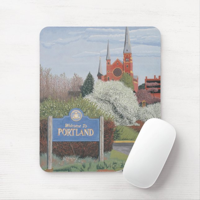Willkommen in Portland Maine Mousepad (Mit Mouse)