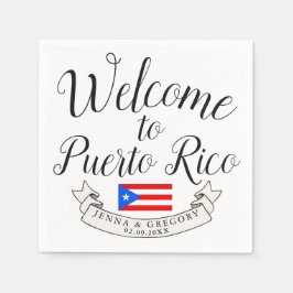 Willkommen in Puerto Rico| Hochzeit in Urlaubsort  Serviette