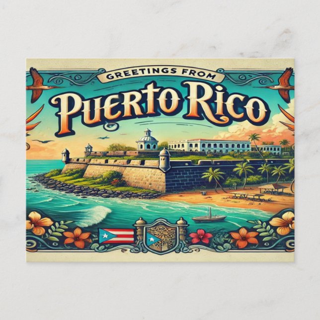 Willkommen in Puerto Rico Postkarte (Vorderseite)