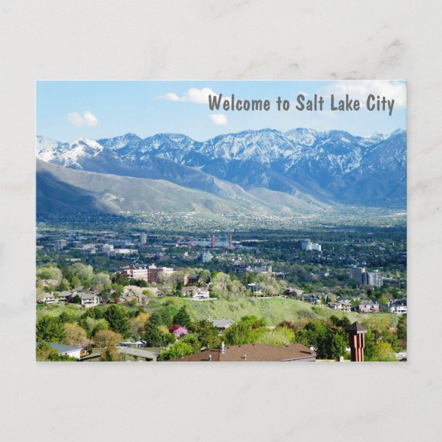 Willkommen in Salt Lake City Postkarte (Vorderseite)