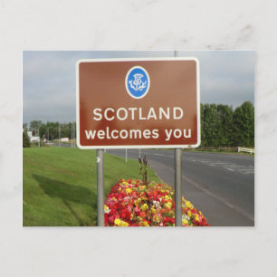 Willkommen in Schottland - Anglo-Scottish Border S Postkarte