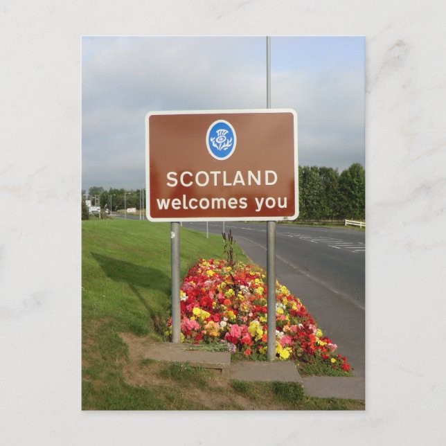 Willkommen in Schottland - Anglo-Scottish Border S Postkarte (Vorderseite)
