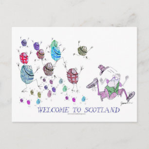 willkommen in Schottland Postkarte
