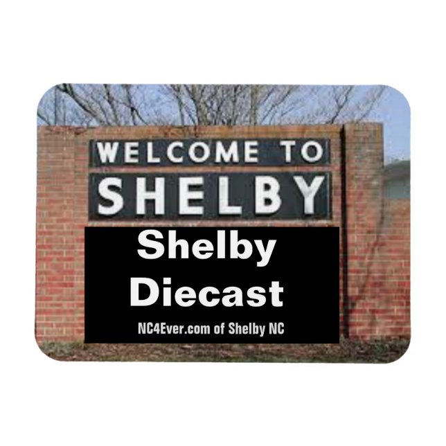 WILLKOMMEN IN SHELBY Shelby Diecast flexibler Magn Magnet (Horizontal)