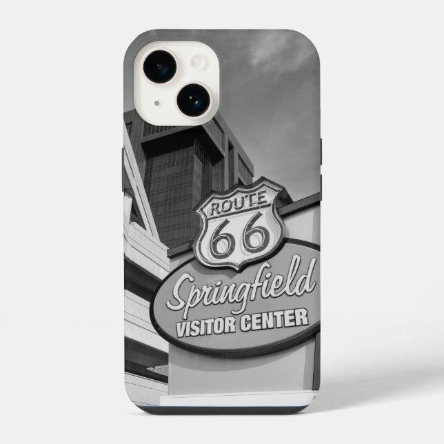 Willkommen in Springfield Graustufen iPhone Case Hülle (Rückseite)