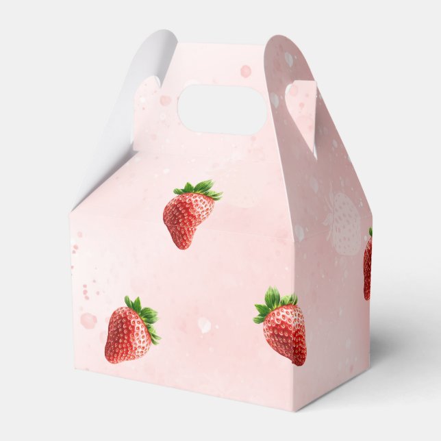 Willkommen in Strawberry Baby Duwer Favor Box Geschenkschachtel (Rückseite)