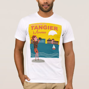 Willkommen in Tanger Marokko Vintage Reiseplakat T-Shirt