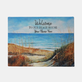 Willkommen in unserem Beach House Sand Dunes Beach Fußmatte