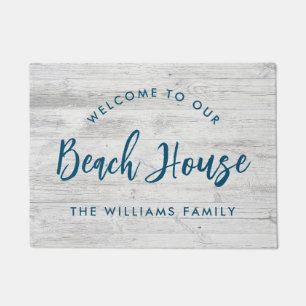 Willkommen in unserem Beach House Script Fußmatte