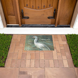 Willkommen in unserem Beach House Shorebird Art Fußmatte