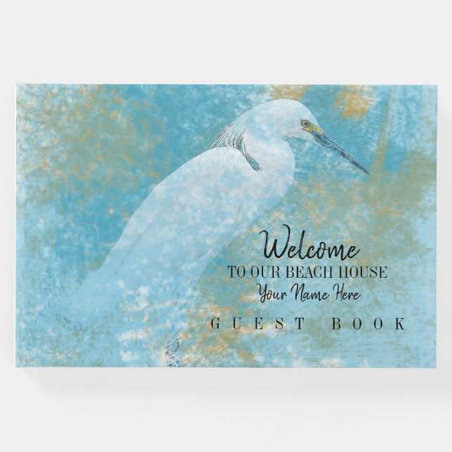 Willkommen in unserem Beach House Snowy Egret Gästebuch (Vorderseite)