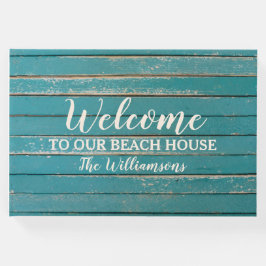 Willkommen in unserem Beach Lake House Rustikales  Gästebuch