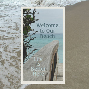 Willkommen in unserem Beach Life is Better Here Serviette
